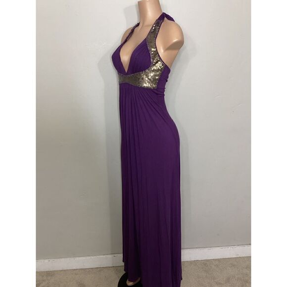 New. SKY purple halter embellished maxi dress. Small. Retails $259 - Picture 5 of 9